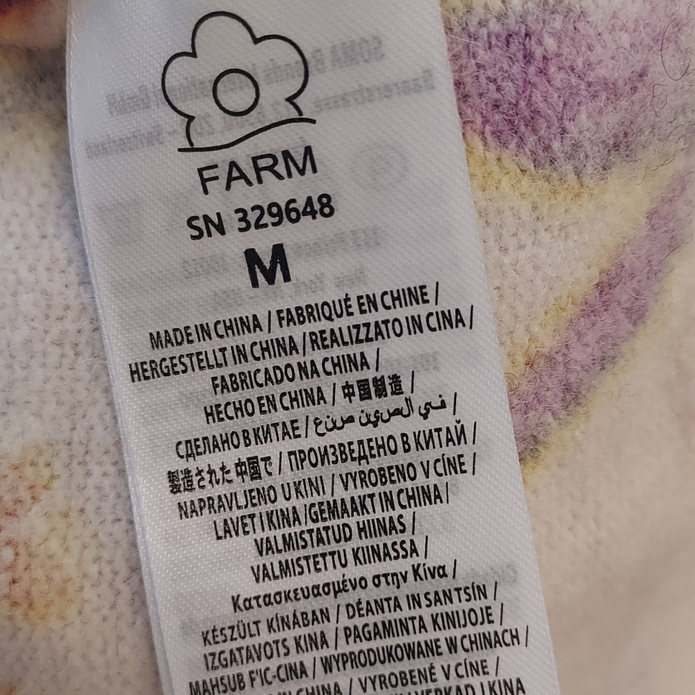 Farm Rio Winter Garden Floral Sweater Size Medium NEW NWT Pullover Crewneck - Picture 13 of 15